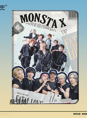 Monsta X 男团 ipad10.2适用于air3/4/5保护套matepad pro11笔槽mini5/6皮套Pro12.9荣耀v7/8小米56pro华为M6