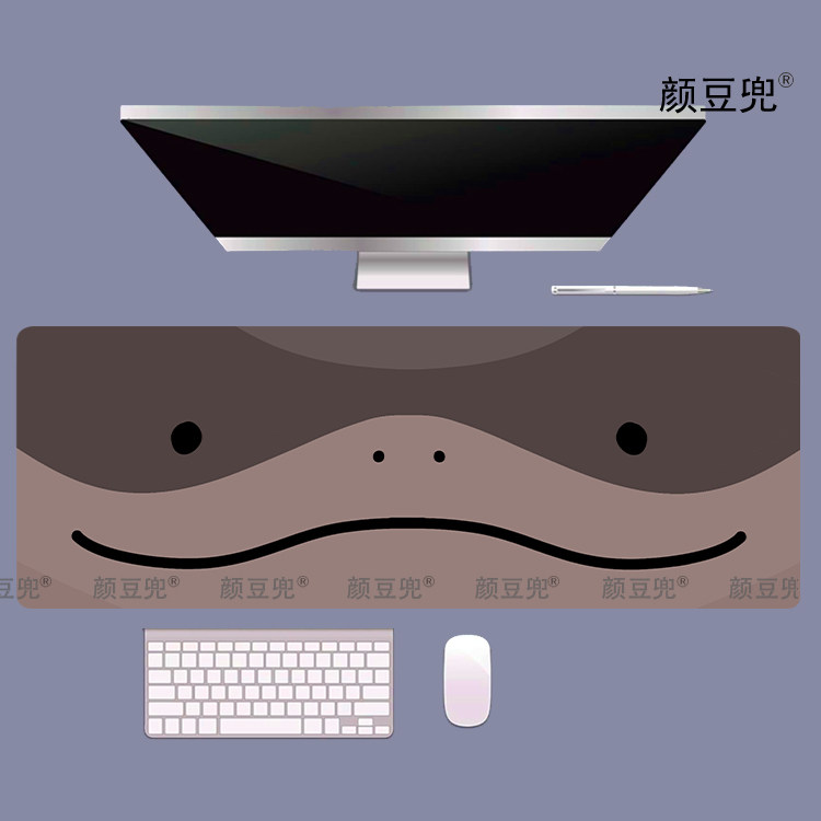 土王 宝可梦 乌波大号鼠标垫 办公游戏桌垫锁边鼠标垫键盘垫 防滑 - 实物图