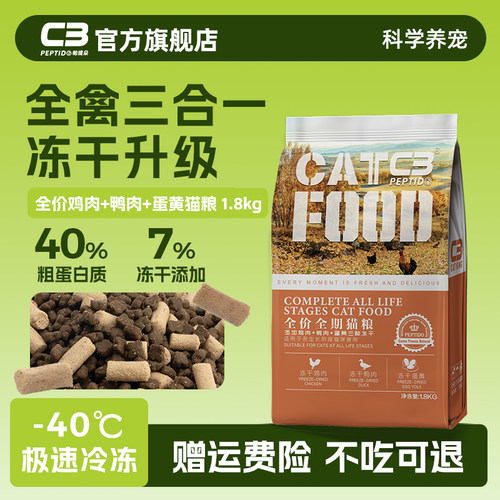 【c3官方旗舰店】冻干全禽猫粮