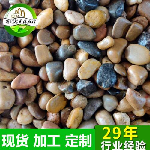 普通五彩雨花石五彩石鹅卵石子石春彩色卵石头鱼池装饰铺路石水洗