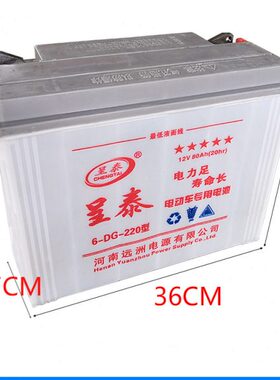12V80A铅酸水电瓶工地电动三轮车货运电源呈泰220型大容量蓄电池