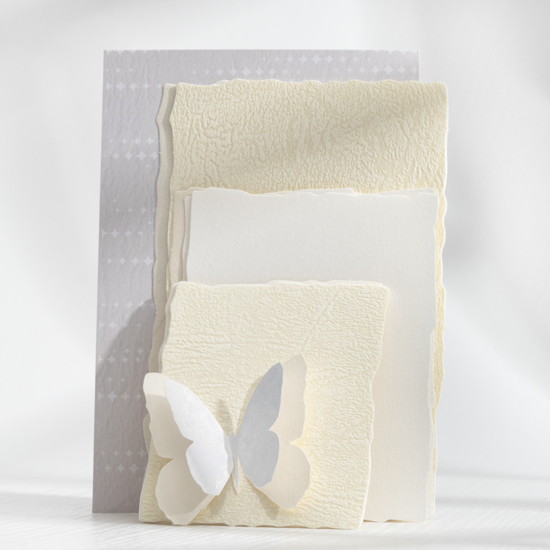 白色的温柔系列特种纸素材纸15张入 基础百搭手帐痛包打底背景纸