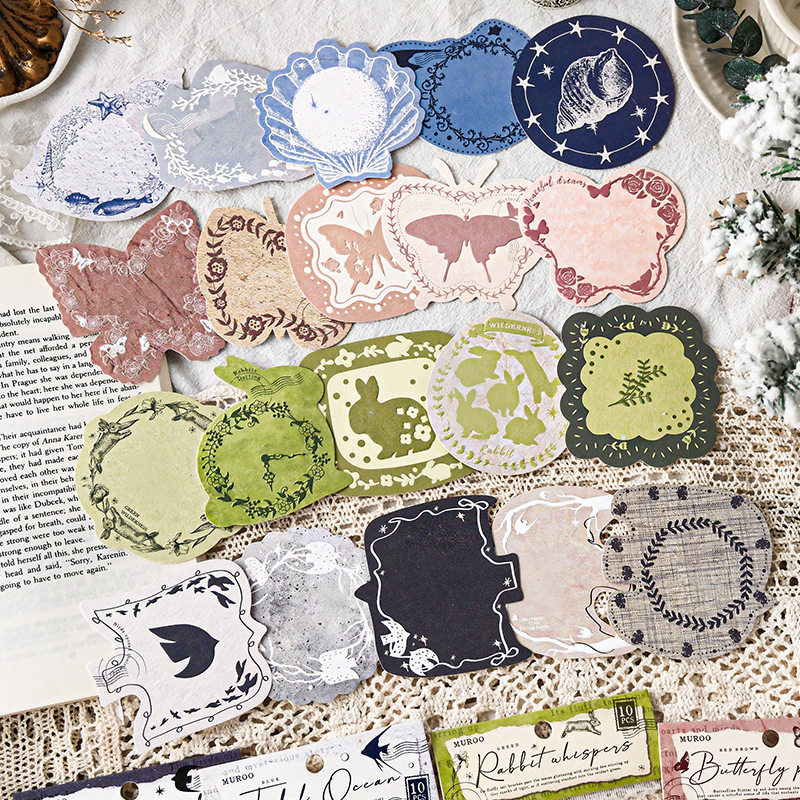 方寸棱影系列凸版浮雕异形便签纸 无粘性素材diy手帐打底装饰备忘