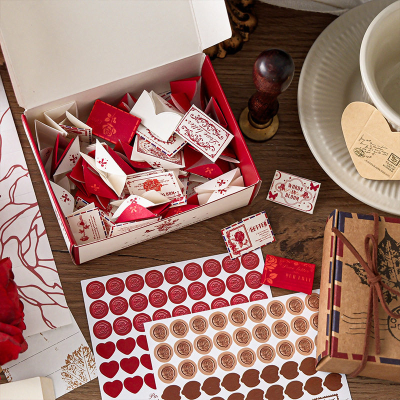 第52次爱你系列DIY素材包 浪漫手工迷你情书情侣送礼留言表白信封