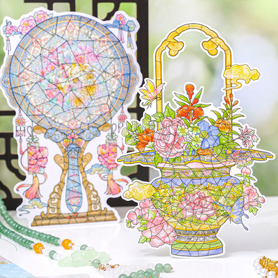 清仓 古风造景拼图贴纸 尘封古意系列 手账解压益智玩具贴画书