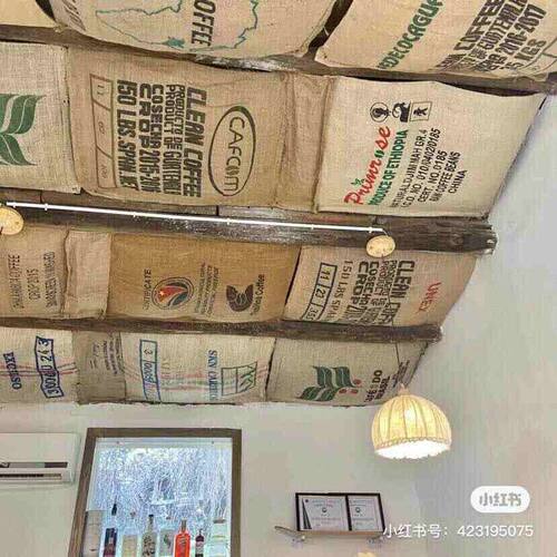 咖啡麻袋咖啡生豆麻包袋咖啡店网红打卡破店装饰咖啡豆麻布袋