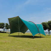 哈比超大黑胶天幕帐篷银胶防雨晒遮阳棚沙滩凉棚冒险者客厅帐围布