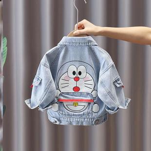 潮流小童洋气夹克男童外套 男童牛仔外套春款 2024新款 宝宝春装 韩版