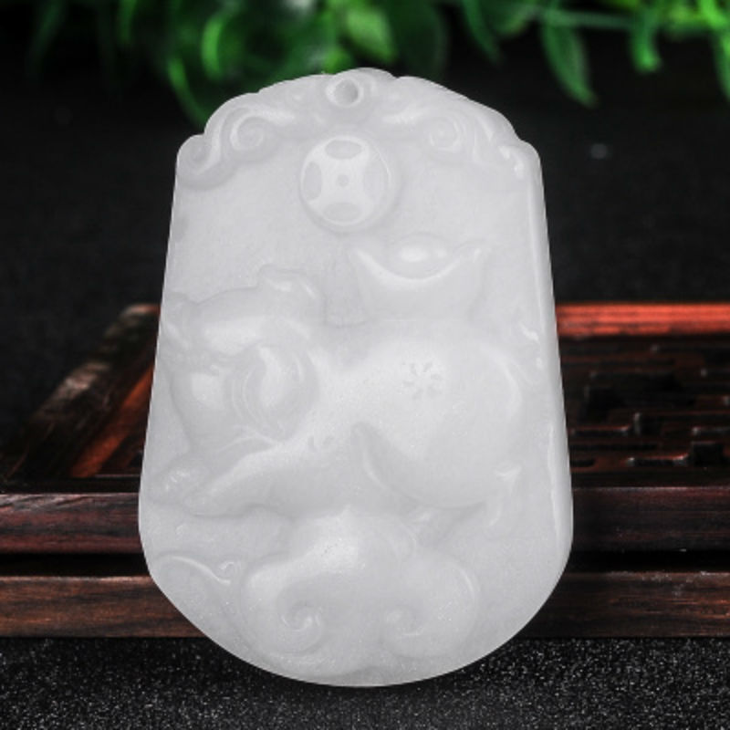 天然十二生肖男女款项链挂件玉坠