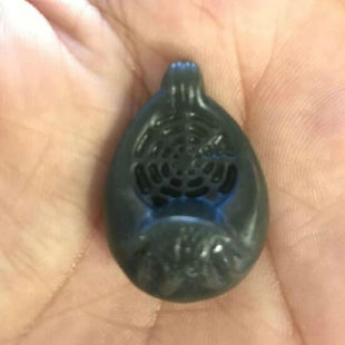 天然和田玉挂件和田青玉喜从天降一网情深挂坠青玉情侣吊坠