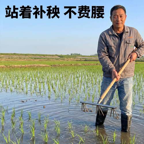 补秧苗神器水稻补秧耙子补苗新款秧苗锰钢材质加厚免弯腰水稻移苗