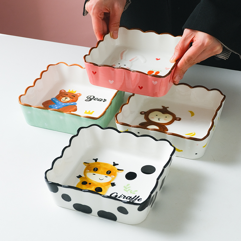 Cartoon animal ceramics Baking tray household children lovely baking Cheese Baked rice Dishes oven tableware Roasted Bowlin the Tableware , Tableware , Plate  category - from Buy2taobao.com to provide professional Taobao agent buy service