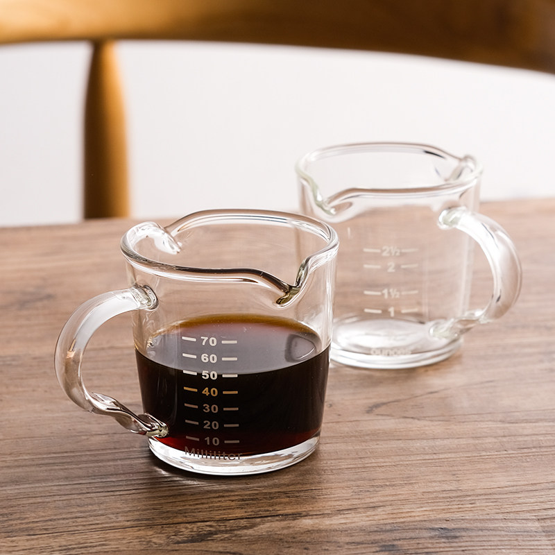 雙嘴咖啡杯意式濃縮盎司杯日式迷妳小奶盅帶雙面刻度耐熱玻璃量杯在類目 餐飲具, 杯子/水杯/水壺, 玻璃杯中 - 來自Buy2taobao.com提供專業的淘寶代購服務