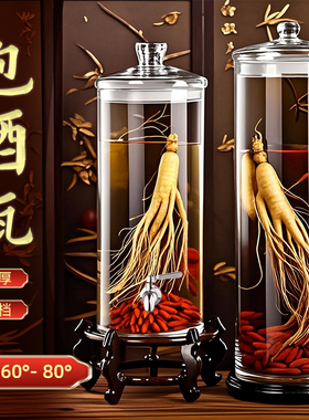 耐高温硼硅大容量泡酒玻璃瓶带龙头50斤.60.100斤广口酒罐专酒坛
