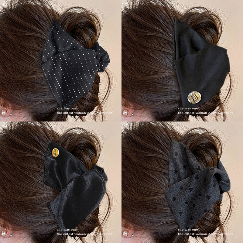 黑色高级感三角抓夹女头饰发卡图片