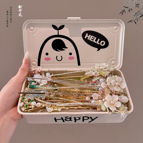 新中式铃兰花流苏发簪女高级感