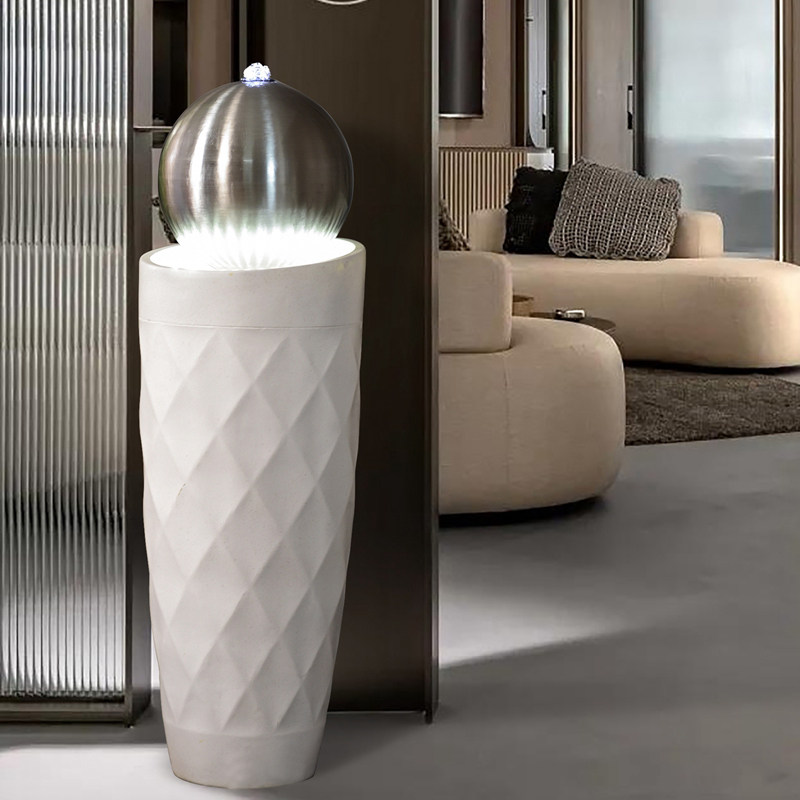 点道流水摆件家居好物办公室创意落地风水球简约现代客厅喷泉水景