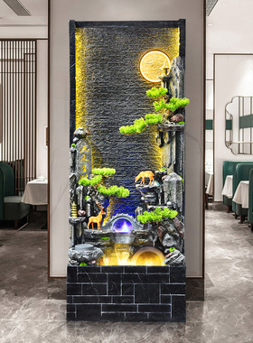 点道树脂流水摆件新中式室内外