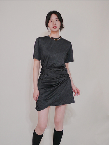 街头拉辣妹风连衣中短裙