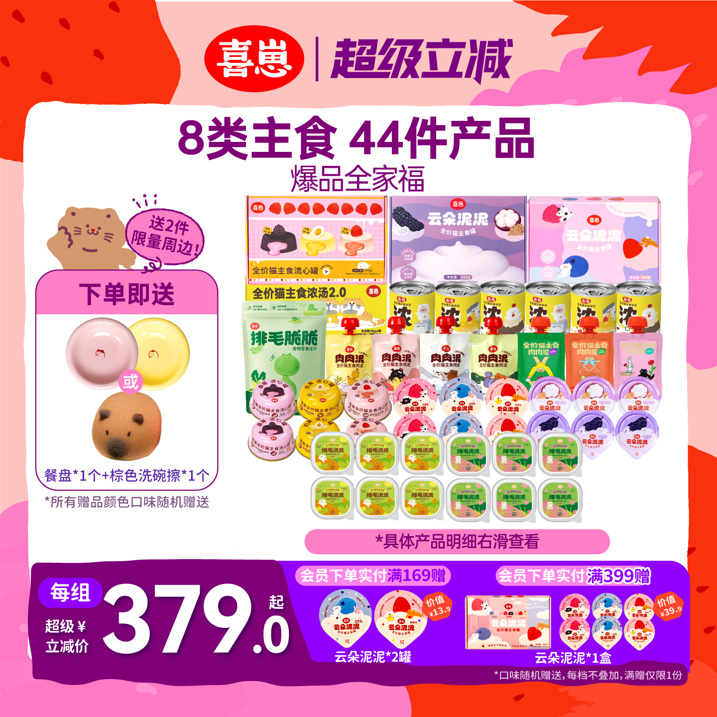 8类主食 44款产品 1件周边