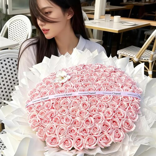 199朵超大玫瑰花束仿真香皂永生花礼物七夕送女友闺蜜生日礼物