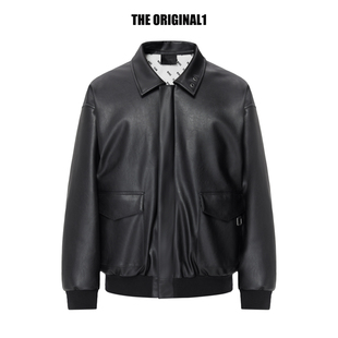 男女高级感复古宽松夹棉翻领皮夹克 王嘉尔同款 CHOICES系列 新品