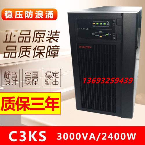 山特ups在线式3kva/2400w蓄电池
