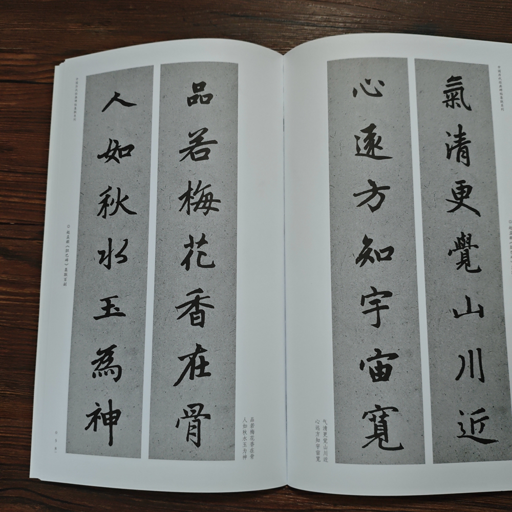 赵孟頫胆巴碑楷书对联书法作品临摹书法作品临摹毛笔字帖楷书帖