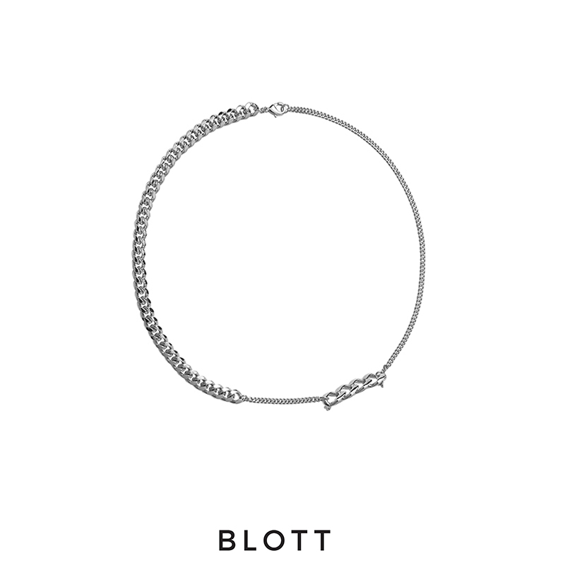 blott官方店粗链条别针拼接项链