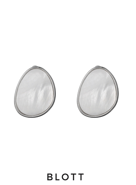 【陈都灵同款】BLOTT 天然贝母异形金属耳环 纯银耳针