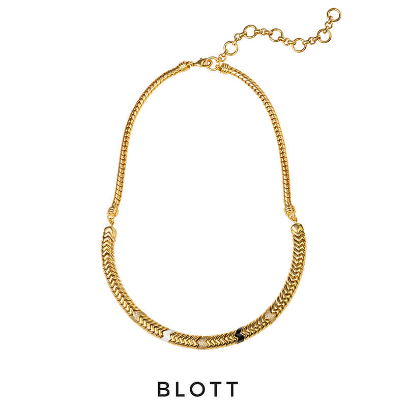 【博主同款】BLOTT设计师品牌设计感高级复古珐琅项链锁骨链