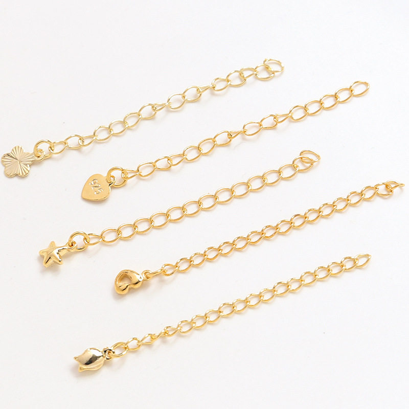 饰品配件五角星爱心延长链铜