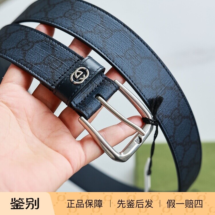 Gucci男式经典GG皮带腰带百搭图片