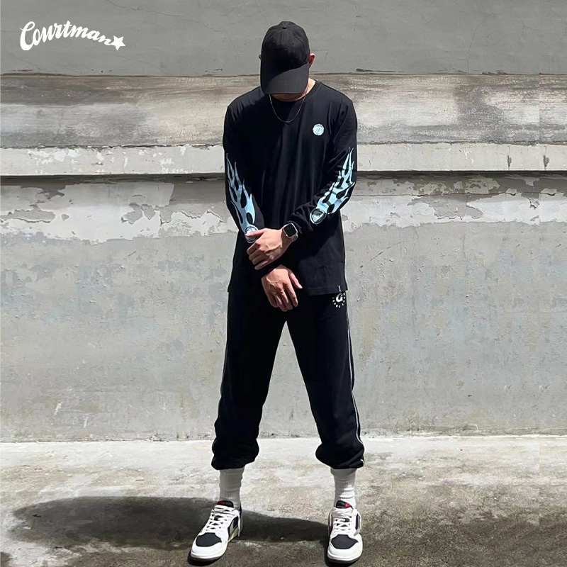 COURTMAN长袖男内搭打底衫美式潮