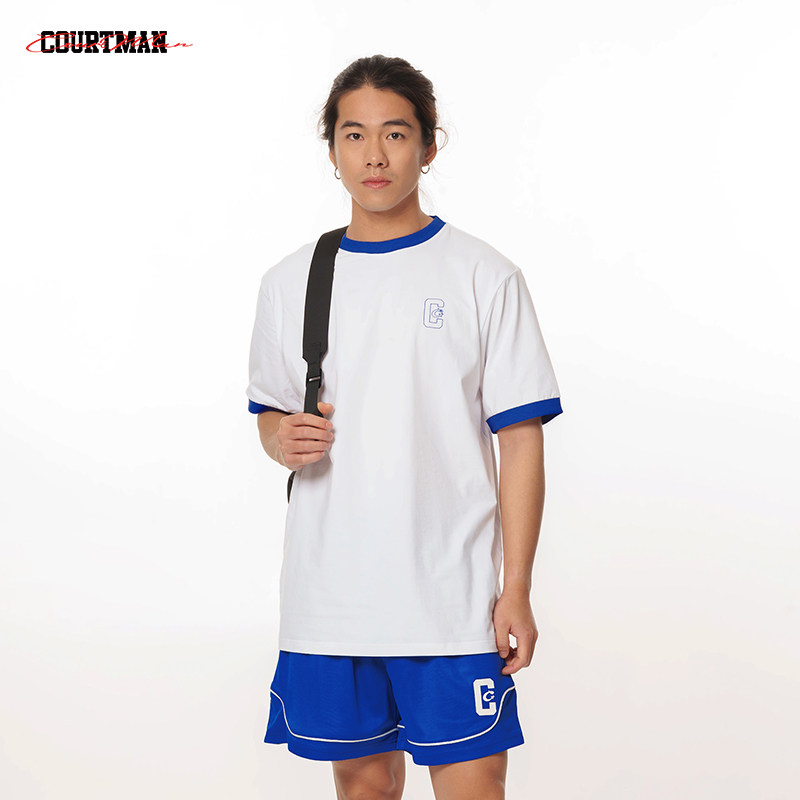 【清仓】野球帝运动休闲T恤夏男女同款美式篮球短袖C标螺纹系列款