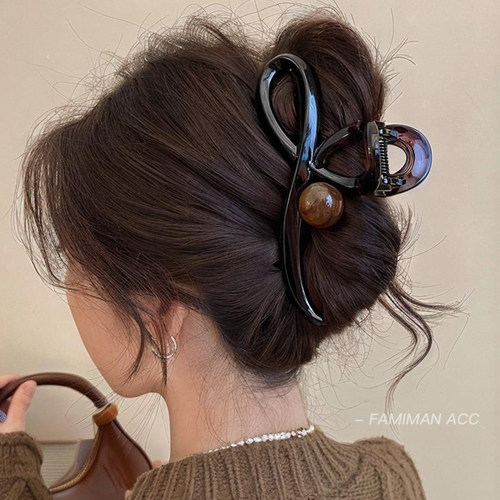 秋冬美拉德抓夹大号发夹女后脑勺