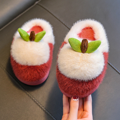 儿童棉拖鞋男童2025秋冬新款保暖宝宝毛绒绒中小童男孩女家居棉拖