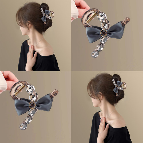 千金小姐气质高级感蝴蝶结发夹