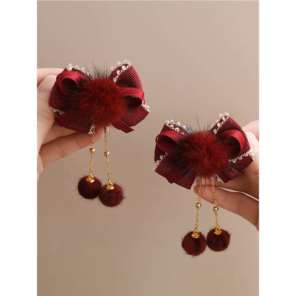 儿童发夹古风夹子红色新年宝宝蝴蝶结头饰小女孩汉服发饰女童发卡,饰品/流行首饰/时尚饰品新,发饰,淘宝优惠券,粉丝福利购,淘宝优惠卷