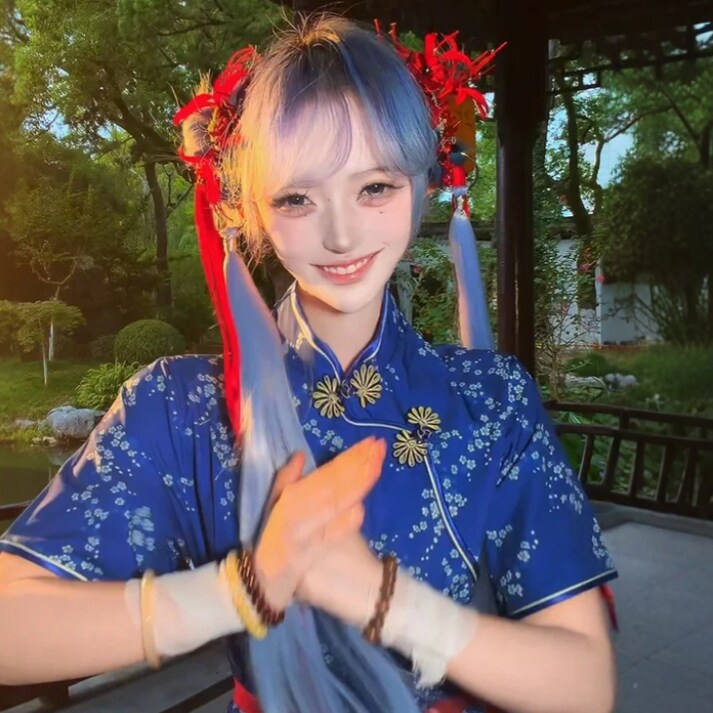 新中式红色彼岸花花朵发簪女中华
