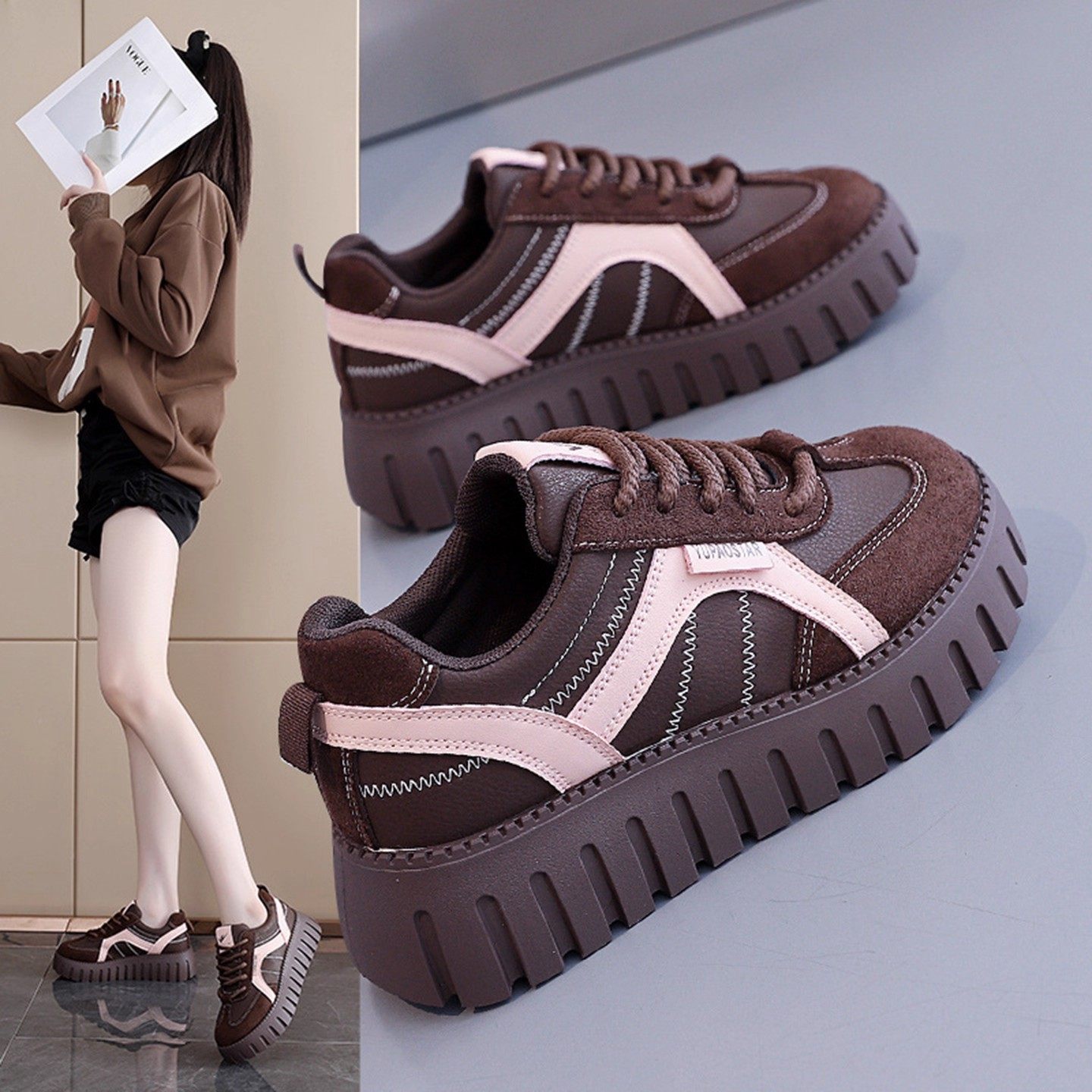 福建晋江品牌女鞋2025新款女士帕拉鞋秋冬季踩屎感运动休闲板a45