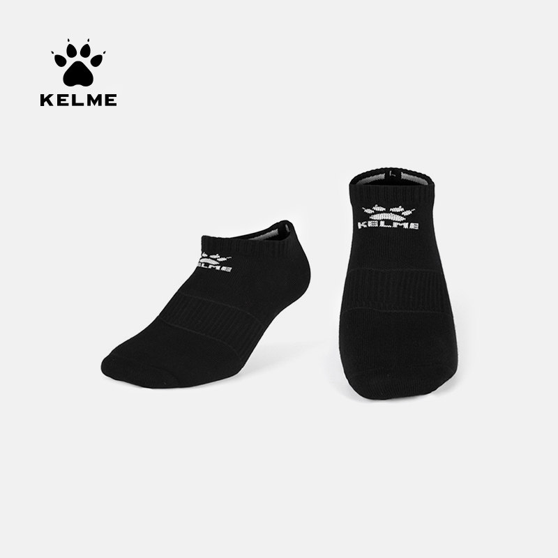 KELME卡尔美运动休闲短袜 秋耐磨三双装低帮男女跑步船袜防滑透气