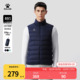 卡尔美轻薄羽绒马甲男外穿冬季 保暖体育生训练服跑步运动背心 新款