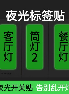 【D系列 通用】夜光开关贴D11/D110/D101/H1家用开关标识贴防水标签可移除不留胶灯装饰label透明贴纸