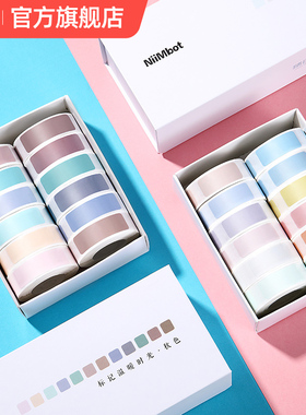 【D系列】精臣D11/D110/D101/H1莫兰迪礼盒贴纸ins风原创手账素材贴纸小清新礼品复古套装不干胶标签纸