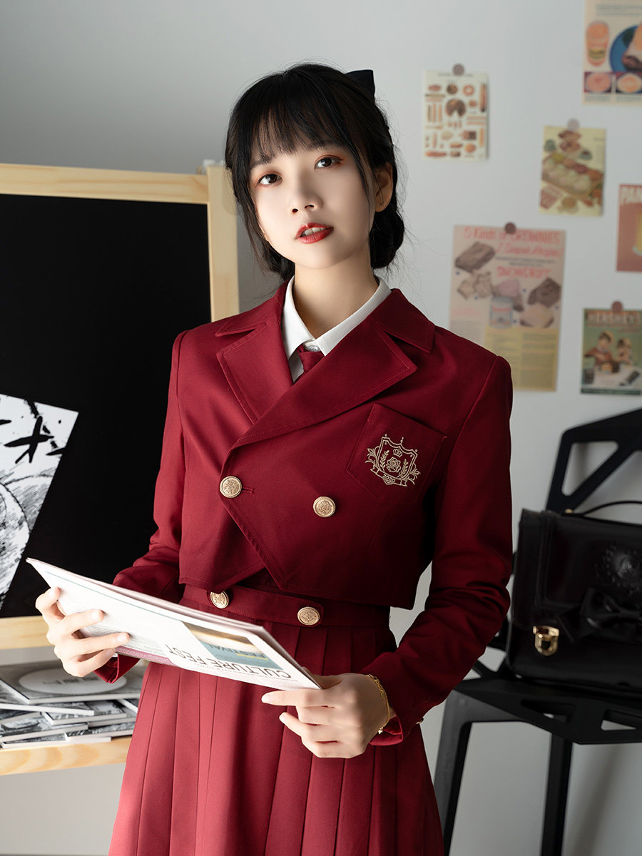 奈子JK【蔷薇】护奶裙jk制服优等生裙原创长裙秋冬连衣裙套装全套