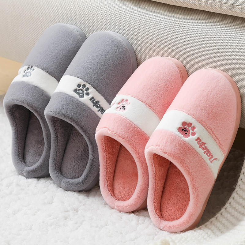 棉拖鞋女毛绒可爱保暖家居毛拖男士情侣秋冬季室内家用防滑棉拖鞋