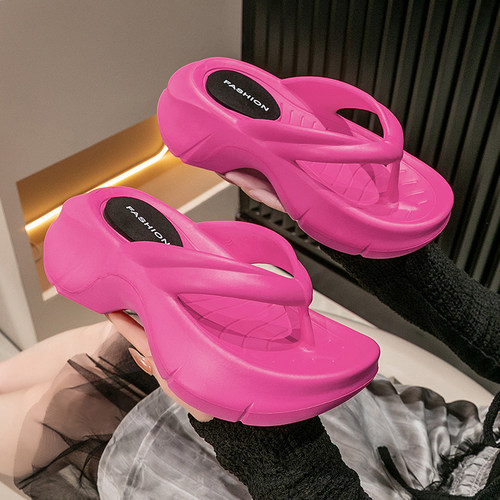 厚底增高人字拖夏季外穿夹脚百搭