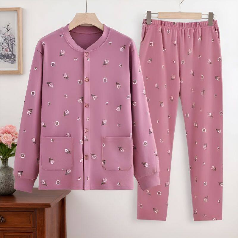 春秋款女士纯棉家居服中