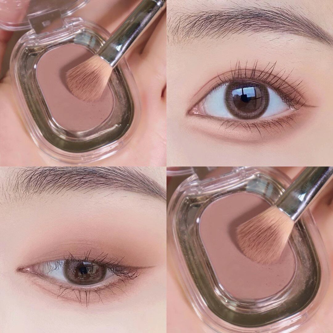 温柔粉棕玫瑰~单色眼影盘低饱和哑光亮片干枯玫瑰大地色2025新款